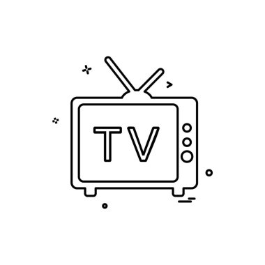 TV videoları haber simgesi vektör tasarımı