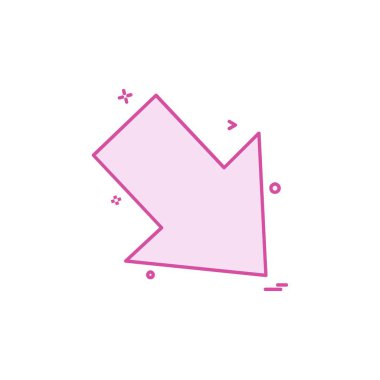 Aşağı ok simgesi tasarım vektörü