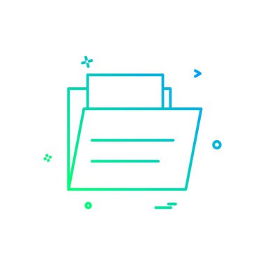 Klasör simge tasarlamak vektör