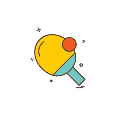 Tablo Tenisi simgesi tasarım vektörü