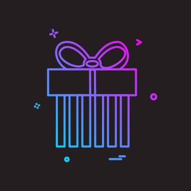Giftbox simge tasarlamak vektör