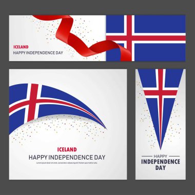 İzlanda bağımsızlık günün kutlu olsun afiş ve arka plan belirleme