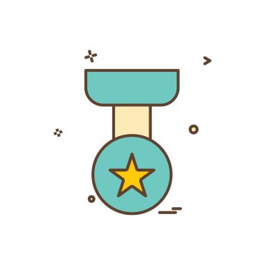 madalya zafer simge vektör tasarımı