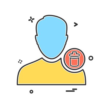 Avatar erkek simge tasarım vektörü