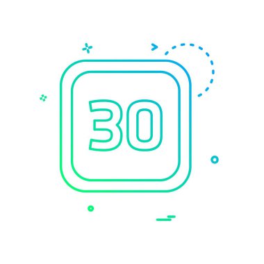 30 tarihi takvim simge tasarlamak vektör