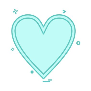 Sevgililer günü simgesi tasarım, renkli vektör çizim