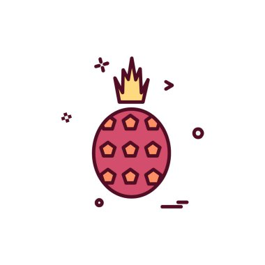 Ananas simgesi tasarım vektörü