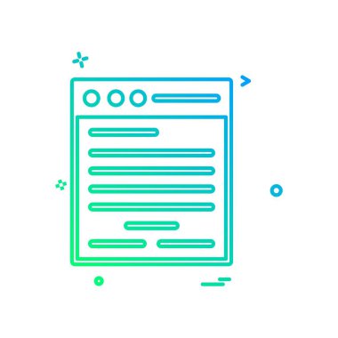 Dosya simgesi tasarım vektörü