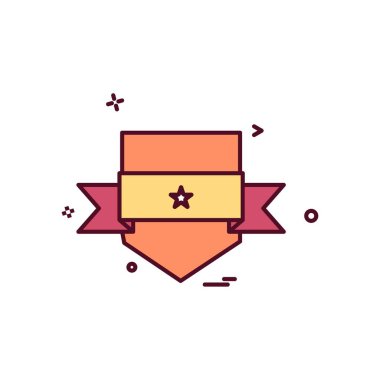 Rozet simgesi tasarım vektörü