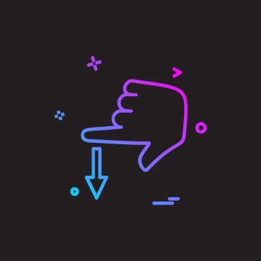 El simgesi tasarım, renkli vektör çizim