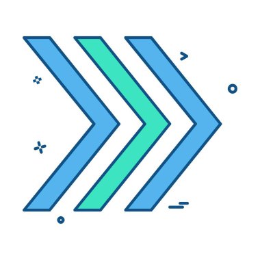 Doğru simgesi tasarım, renkli vektör çizim