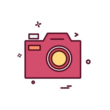 Kamera simgesi tasarım vektörü