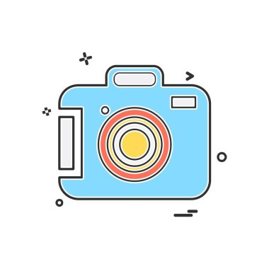 Kamera simgesi tasarım vektörü