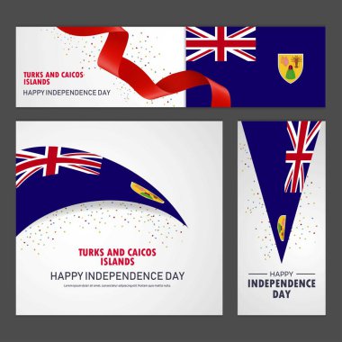Mutlu Turks ve Caicos Adaları bağımsızlık günü afiş ve arka plan belirleme