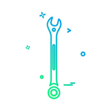 Çalışma araçlar simgesi tasarım, renkli vektör çizim 