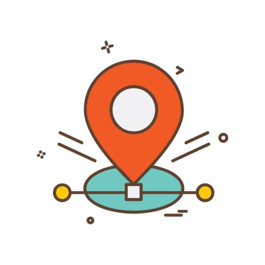 Navigasyon simgesi tasarım vektörü