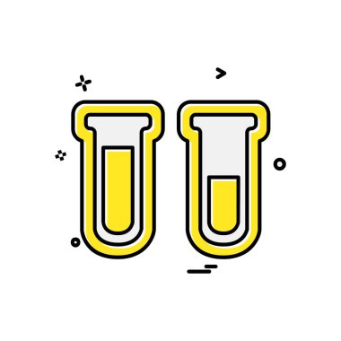 Tüp simgesi tasarım, renkli vektör çizim