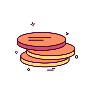 Bozuk para simgesi tasarım vektörü