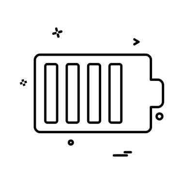 Batarya simgesi tasarım vektörü 