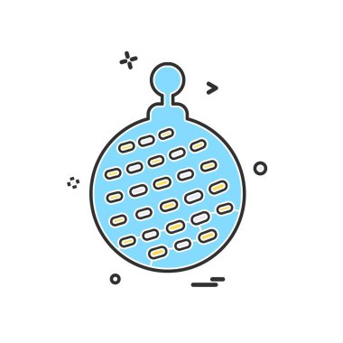 Noel top simge tasarlamak vektör