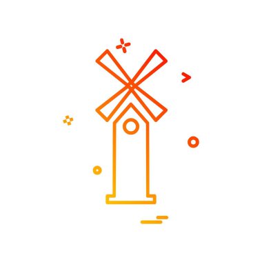 Hava türbini simgesi tasarım vektörü