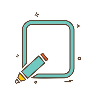 Kalem simgesi tasarım vektörü