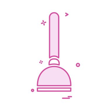 Elektrikli süpürge simge vektör tasarımı