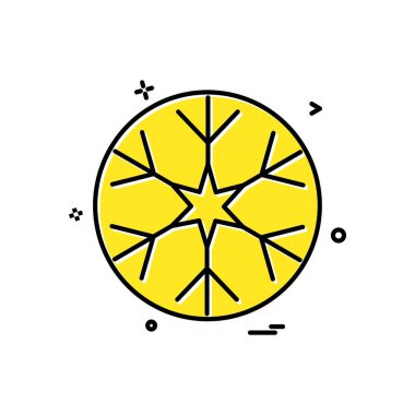 Kar tanesi simge vektör beyaz arka plan üzerinde