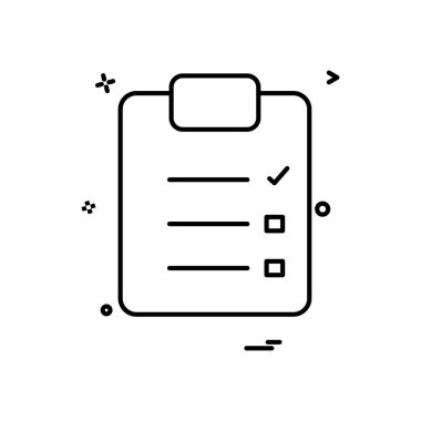 kağıt listesi simge tasarım vektörü 