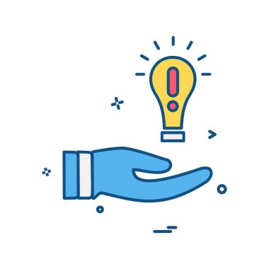 Fikir simge tasarlamak vektör