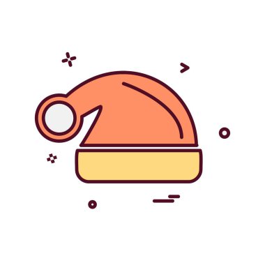 Cap simgesi tasarım, renkli vektör çizim