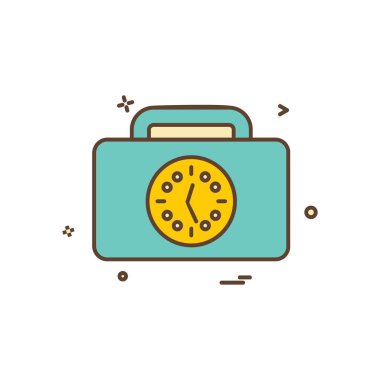 Çanta simgesi tasarım vektörü