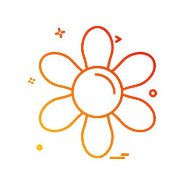 Beyaz arka plan üzerinde simge vektör çiçek