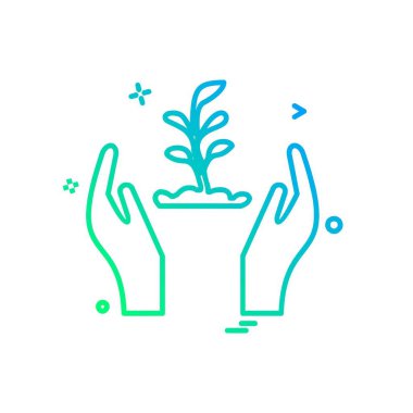 El simgesi tasarım, renkli vektör çizim