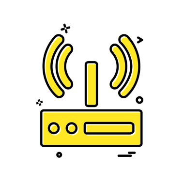 Wifi simge tasarım vektörü