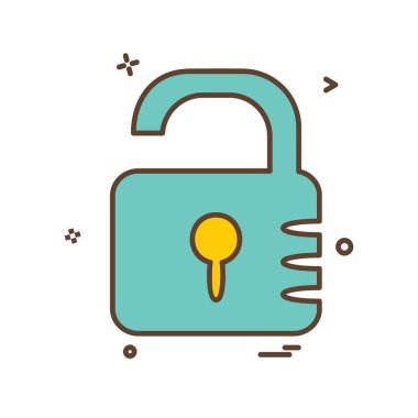 Simge tasarlamak vektör kilitli