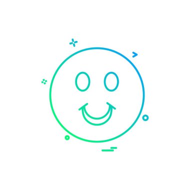 Emoji simgesi tasarım, vektör çizim