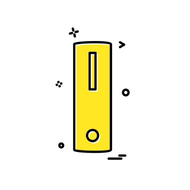 İşlemci simgesi tasarım vektörü