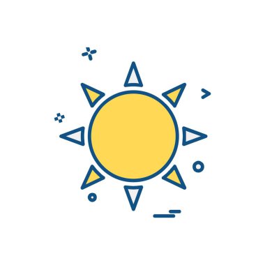 Güneş simgesi tasarım vektörü