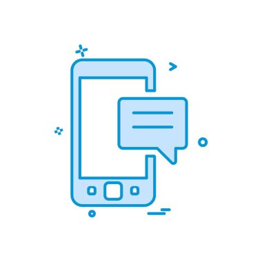 Mobil sms sohbet simge vektör tasarımı