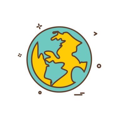 Küre simge tasarlamak vektör