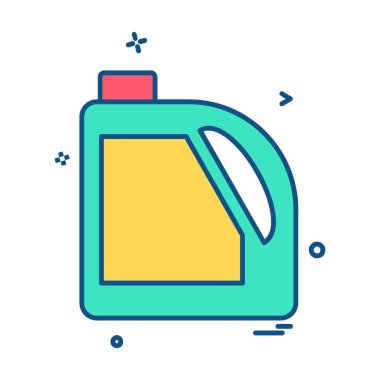 Şişe simgesi tasarım, renkli vektör çizim