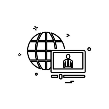 Küre simge tasarlamak vektör