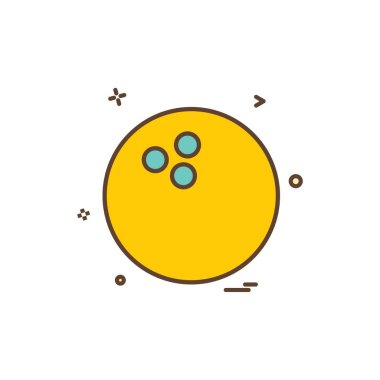 bowlling simge vektör tasarımı