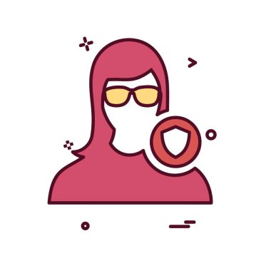 Kadın avatar simge tasarlamak vektör