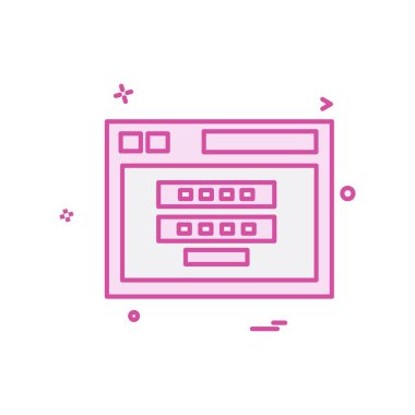 Web yerleşim simgesi tasarım vektörü