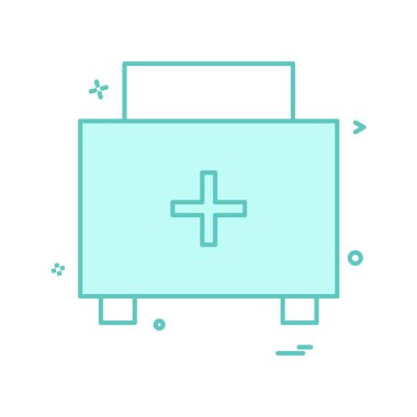 tıbbi çanta ikon vektör tasarımı