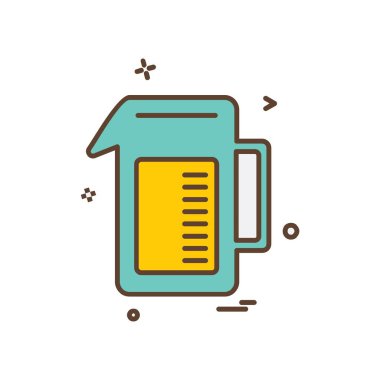 İçki simgesi tasarım, renkli vektör çizim 