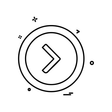 Sağ ok simge tasarlamak vektör