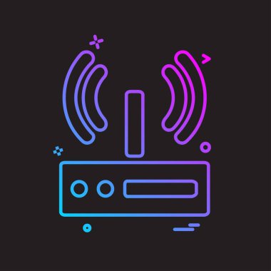 Wifi simge tasarım vektörü